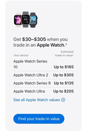 Yeni Apple Watch takas değeri