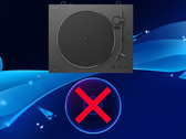 Yukarıda gösterilen Sony vinil plak çalar PS5 oyun diski