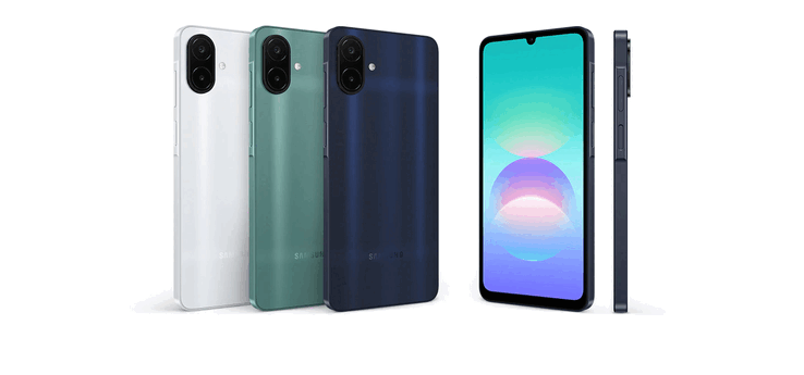 Çeşitli renklerdeki Samsung Galaxy A08