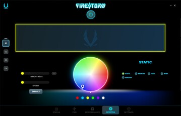 FireStorm Yardımcı Programı - RGB seçenekleri