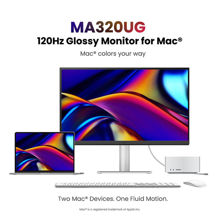 BenQ MA320UG monitör iki Thunderbolt 4 bağlantı noktasına sahiptir 