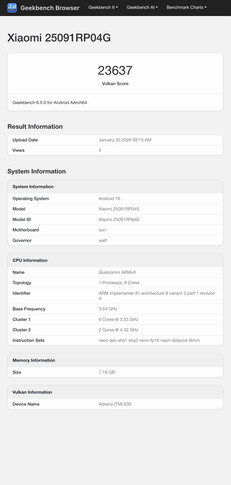 (Resim kaynağı: Geekbench)