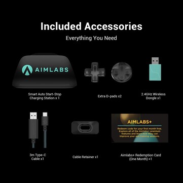 Oyun kumandası, yedek D-pad’ler, bir USB kablosu ve bir 2,4 GHz alıcı ile birlikte gelir.