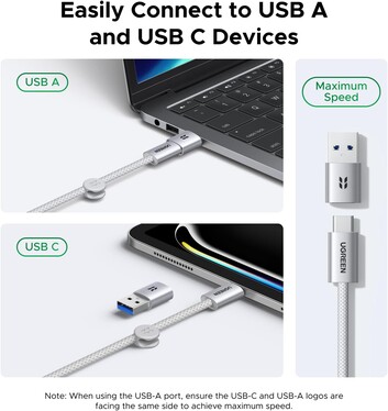 USB-A ve USB-C uyumluluğu