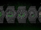 Casio'nun G-Shock Siyah ve Elektro Yeşil saatleri