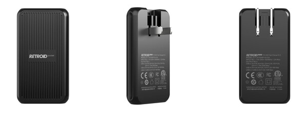 Retroid Cep Şarj Cihazı, çift USB bağlantı noktasına ve katlanabilir fişe sahiptir.