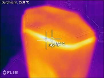 Netgear Nighthawk RS600'ün havalandırma deliklerindeki yüzey sıcaklıkları