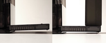 El feneri şarj yuvası ağırlık ile esner. (Resim kaynağı: Notebookcheck)