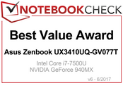Best Value Award in June 2017: Asus Zenbook UX3410UQ