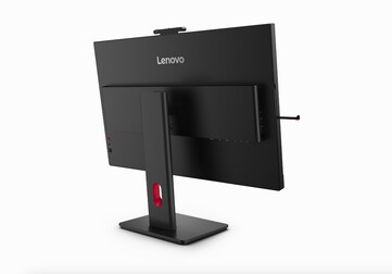 Yeni Lenovo ThinkVision T32UD monitörün arka görünümü.