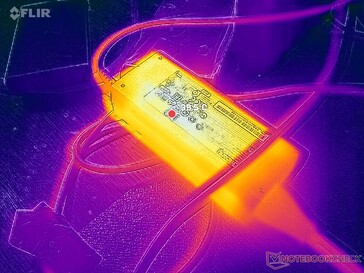AC adaptörü zorlu yükleri çalıştırırken 40 C'nin üzerine ulaşır