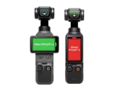 Osmo Pocket 4 (solda), Osmo Pocket 3'e (sağda) göre önemli ölçüde daha uzun çalışma süreleri gösterir.