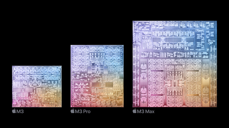 Apple M3, M3 Pro ve M3 Max (kaynak: Apple)