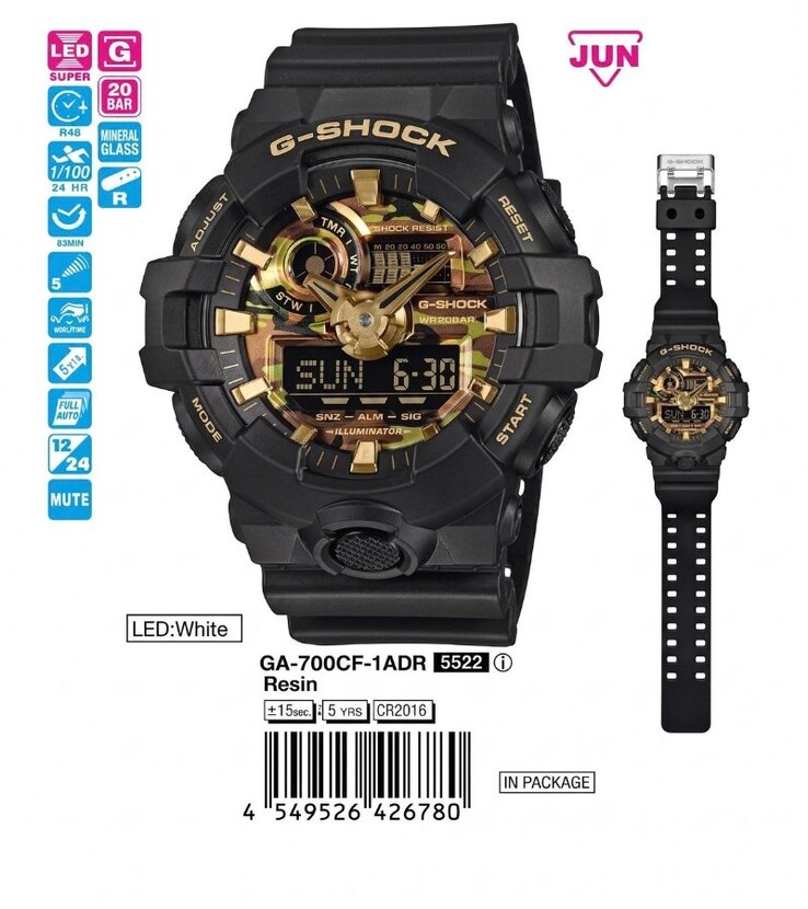 Casio G-Shock GA-700CF-1A saat