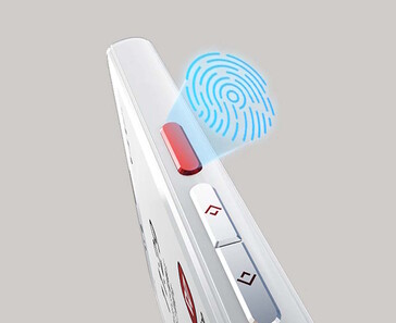 Bir parmak izi sensörü yerleşiktir