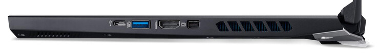Right side: USB 3.2 Gen 2 (Type-C), USB 3.2 Gen 1 (Type-A), HDMI, Mini DisplayPort