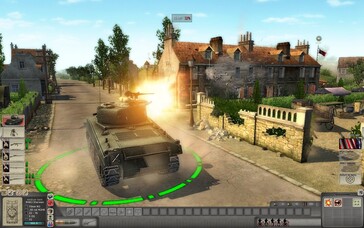 Resimde görülüyor: Men of War: Assault Squad'dan bir oynanış ekran görüntüsü.
