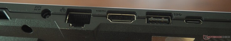Sol taraf: Güç, RJ45-LAN, HDMI 2.1, USB-A 3.2 Gen1, USB-C 3.2 Gen1 (DP 1.4 ve PD 3.0 dahil)