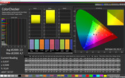 CalMAN: Mixed Colours – Natural profile: sRGB target colour space