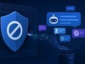 AI sohbet mesajlarını gizlice kaydeden bir reklam engelleyicinin illüstrasyonu