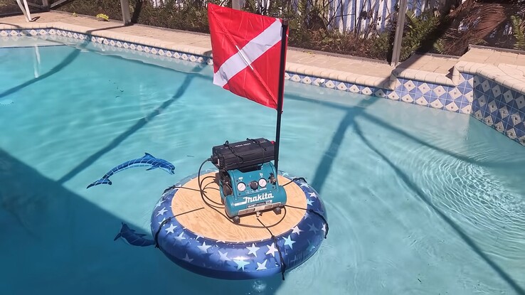 Kompresör ve batarya paketleri bir 