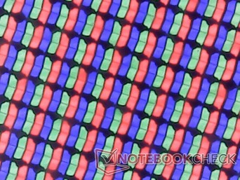 Yalnızca küçük grenlilik içeren parlak RGB alt piksel dizisi
