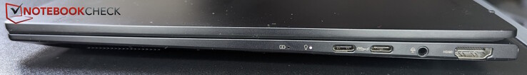 Doğru: USB-C (USB 4, 40 Gb/sn'ye kadar), USB-C (USB 3.2 Gen 2, 10 Gb/sn)