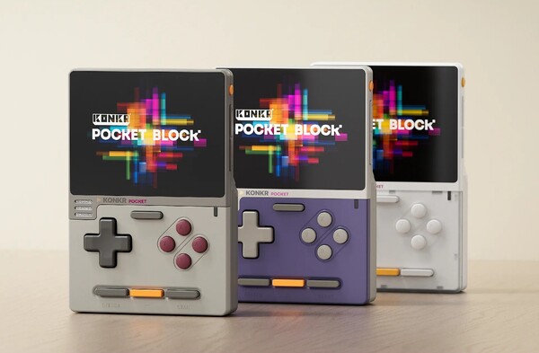 Original Grey, Cube Purple ve Atoms White renklerinde Ayaneo Konkr Pocket Block.