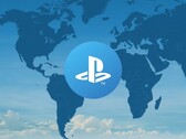 Dünya haritasında gösterilen PlayStation hesabı logosu