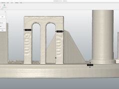 QuickSurface'te Scanbench'in 6 mm ve 7 mm yüzeylerinin ölçümü