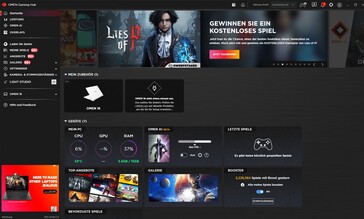 Omen Gaming Hub'ın ana ekranı bile aşırı yüklü