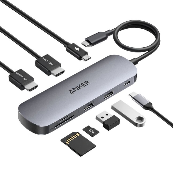Anker Nano USB-C Hub (8'i 1 arada, Çift Ekran)