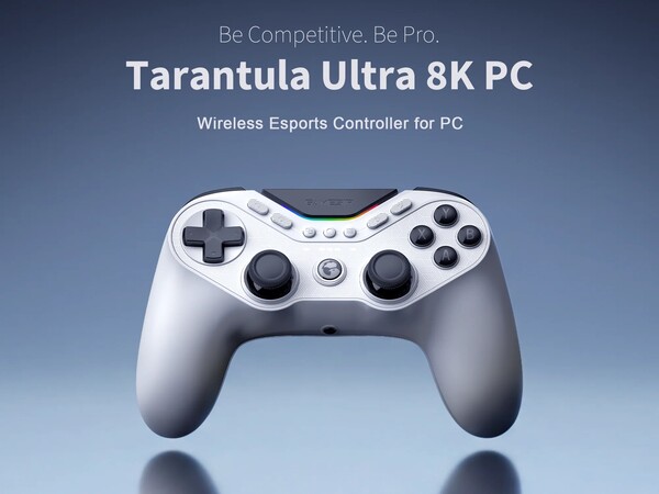 GameSir Tarantula Ultra 8K PC, USB-C ve 2.4GHz kablosuz üzerinden bağlanıyor.