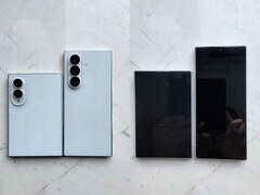 Galaxy ’in sızdırıldığı iddia edilen Z Fold 8 (daha geniş model) ve Fold 8 Ultra tasarım modelleri.