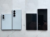 Galaxy ’in sızdırıldığı iddia edilen Z Fold 8 (daha geniş model) ve Fold 8 Ultra tasarım modelleri.
