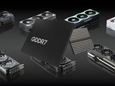 Nvidia RTX 50 serisi GPU'lar ile gösterilen GDDR7 bellek (Görsel kaynağı: Memphis Electronic, Nvidia Blog, düzenlemelerle)