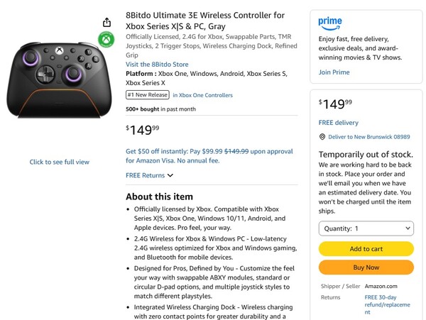 Amazon'da kontrol cihazı geçici olarak stokta yok.