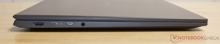 HDMI; Thunderbolt, DisplayPort ve Güç Dağıtımı özellikli 2x USB 4; 3,5 mm kulaklık girişi