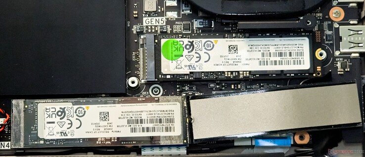 Titan 18 HX AI, 1x PCIe Gen5 ve 3x PCIe Gen4 NVMe yuvalarına sahiptir
