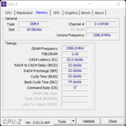 CPU-Z: Bellek