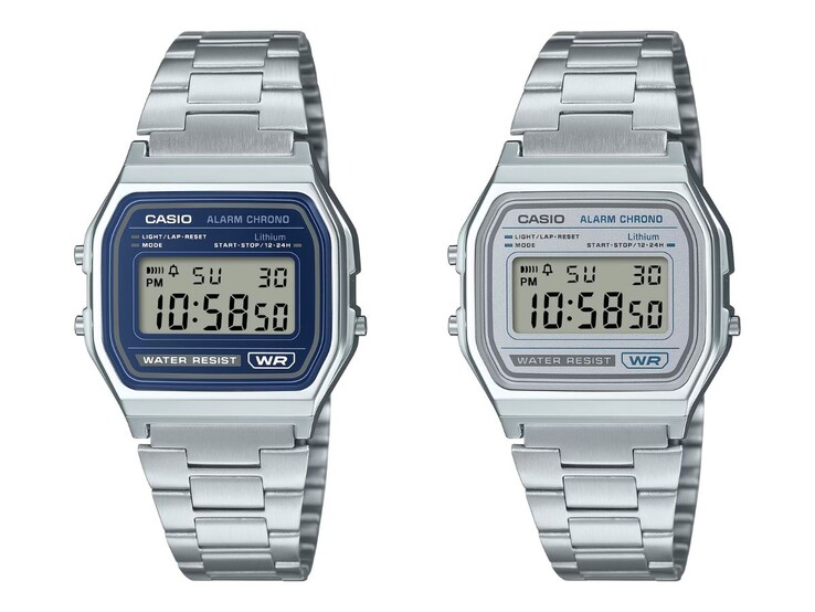 Casio Vintage A158WEA-2 (solda) ve A158WEA-7 (sağda) saatleri