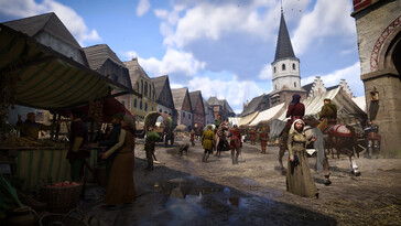 Kingdom Come'da Kuttenberg şehrini gösteren bir görüntü: Kurtuluş II. (Resim kaynağı: Steam)