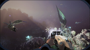 Resimde görülüyor: Subnautica 2'den bir oynanış ekran görüntüsü.