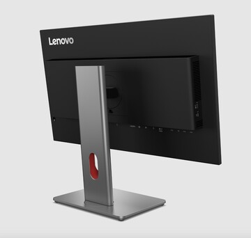 Lenovo P27UL OLED monitörün arka görünümü.