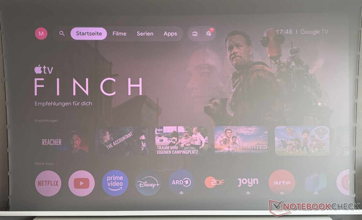 Google TV Arayüzü (gün ışığında)