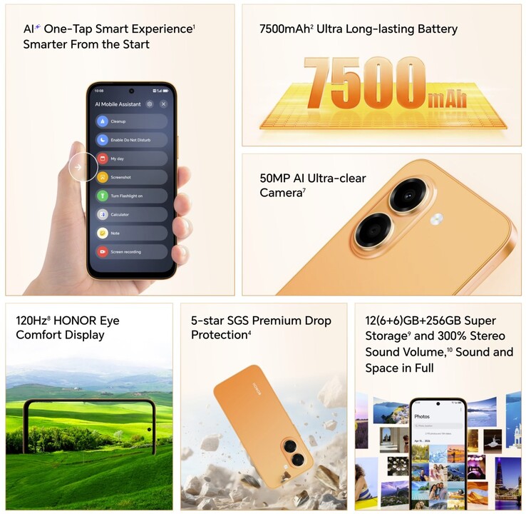 Honor X7e temel özellikleri