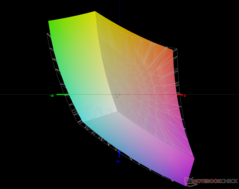 sRGB'de - %91,6 kapsam