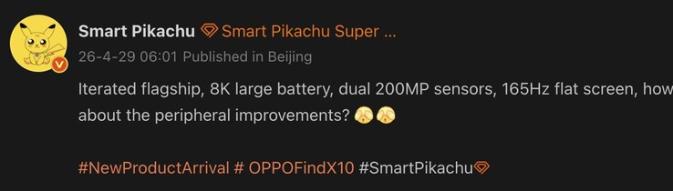 Oppo Find X10'un sızdırılan detayları.