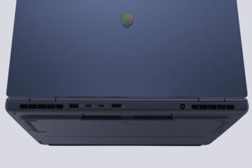Arka kısım: USB-A 3.2 Gen. 1, 2x USB-C 3.2 Gen. 2 w / DisplayPort 1.4, HDMI 2.1, AC adaptörü (Görüntü kaynağı: Dell)
