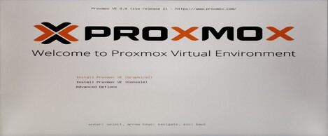 ...ve örneğin, Proxmox'u bir VM yönetim işletim sistemi olarak kurun